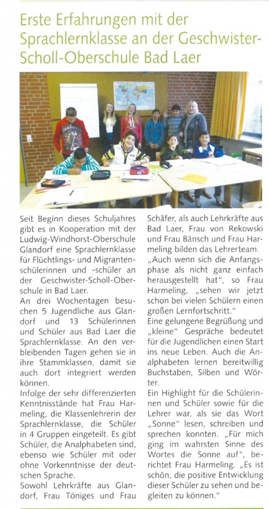 Bad Laer aktuell Artikel Sprachlernklasse 11-2015